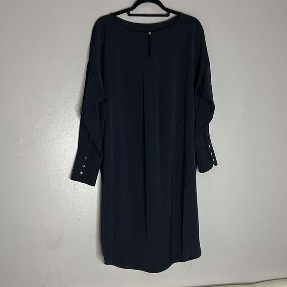 Zara basic collection monochromatic animal print tunic shirt dress black - Picture 7 of 10